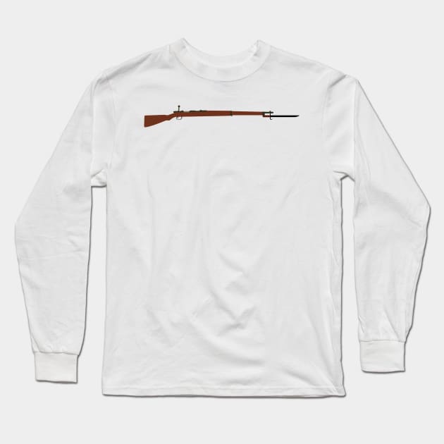 Arisaka Type 30 rifle Arisaka with bayonet historical 1897 Imperial Japanese Army standard service rifle Long Sleeve T-Shirt by FOGSJ